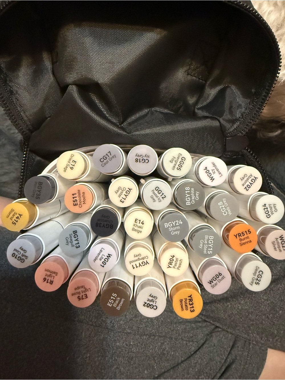 BN Ohuhu Dual-Tip Alcohol Markers - 32 ct grays and skin tones